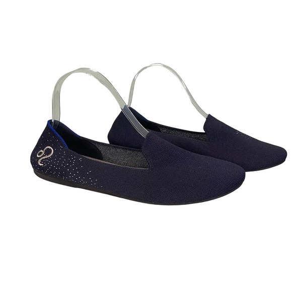 ROTHYS Leo Zodiac Womens Blue Silver Knit Limited Edition Astrology Loafers 10 - Picture 1 of 8